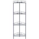 Prateleira organizadora Shower Caddy HuggieGems 4 camadas cinza escuro
