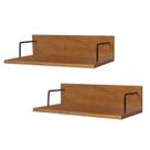 Prateleira para Cozinha de Parede 60 cm (Kit com 2) Sabor Caseiro Meu Móvel de Madeira - Nozes