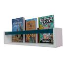Prateleira Para Livros Infantis Colorida Nicho de Parede Organizador de Brinquedos 55cm