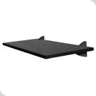 Prateleira Parede Preta 1,5x20x40cm Com Suporte Preto Decoração