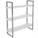 Prateleira Parede Tripla Nicho Estante Modelo Industrial para Livros Decoração Casa Alba 60cm x 15cm