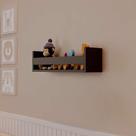 Prateleira Porta Brinquedo Preta 70 x 12cm Suporte Invisivel