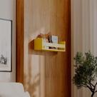 Prateleira Porta Livro Amarela 70 x 12cm Suporte Invisivel