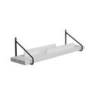 Prateleira-porta Livros Com Metal E Madeira Ou Mdf Life Branco Prateleira-porta Livros Com Metal E Madeira Ou Mdf Life Branco