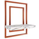 Prateleira Quadro Nicho de Parede Decorativo Torun em Aço e MDF - Cobre e Vulcano