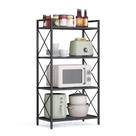 Prateleira SONGMICS Rack de metal de 4 camadas 32x60x113 cm preta