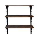 Prateleira Suspensa Estilo Industrial Em Madeira E Metal 66 X 17,5 X 55 Cm Btc Decor Marrom