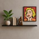 Prateleira Suspensa Uno Line P/Decoração de Ambientes Sala de Estar Quarto Cozinha 135cm Preto - Olivar Móveis