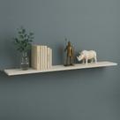Prateleira Suspensa Uno Line P/Decoração de Ambientes Sala de Estar Quarto Cozinha 180cm Branco - Olivar Móveis