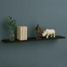 Prateleira Suspensa Uno Line P/Decoração de Ambientes Sala de Estar Quarto Cozinha 180cm Preto - Olivar Móveis