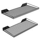 Prateleira Ultrawall montada na parede, 60x30cm, metal, pacote com 2 unidades, preta