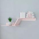 Prateleira Zig Zag 72cm Em Mdf Para Quarto De Bebê