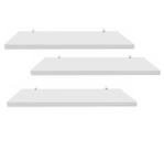Prateleiras Brancas Kit 3 peças 30x15cm com suporte incluso