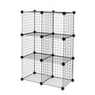 Prateleiras de Armazenamento Amazon Basics Cubo de Arame 6 Cubos Preto