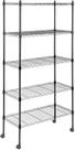 Prateleiras de armazenamento Simple Deluxe 5 camadas pretas