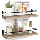 Prateleiras de banheiro RICHER HOUSE Carbonized Black Conjunto de 2 Prateleiras de banheiro RICHER HOUSE Carbonized Black Conjunto de 2