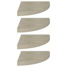 Prateleiras de canto flutuantes VidaXL Oak 35x35x4cm 4 peças de MDF