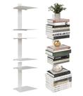 Prateleiras de livros flutuantes Wawocs, metal de 6 camadas, 40,8 kg, branco, pacote com 3