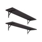 Prateleiras de parede DINZI LVJ Long 80cm Conjunto de 2 Expresso Metal