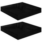 Prateleiras de parede flutuantes vidaXL High Gloss Black MDF 2 unidades