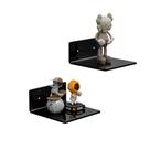 Prateleiras de parede Sezanrpt acrílico de 15 cm pretas, pacote com 2 unidades para Funko Pop