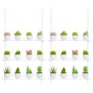 Prateleiras de plantas para janelas transparentes OtniAp 16", 3 camadas, pacote com 2 camadas Prateleiras de plantas para janelas transparentes OtniAp 16", 3 camadas, pacote com 2 camadas