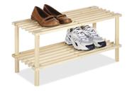 Prateleiras domésticas Whitmor Wood 2 camadas Natural