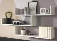 Prateleiras em MDF branco 3 peças 40x15x15 Prateleiras em MDF branco 3 peças 40x15x15