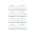 Prateleiras em vidro para banheiro 25x10 cm - 4 unidades Prateleiras em vidro para banheiro 25x10 cm - 4 unidades
