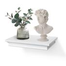 Prateleiras flutuantes AHDECOR brancas montadas na parede 30x20x4cm MDF