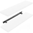 Prateleiras flutuantes AMADA HOMEFURNISHING Large White, conjunto de 2