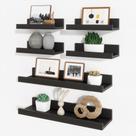 Prateleiras flutuantes Axeman Picture Ledge, conjunto de 6 pretas