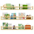 Prateleiras flutuantes de livros de berçário Harwaya Natural Wood, pacote com 3