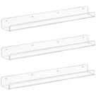 Prateleiras flutuantes Estante de parede de acrílico transparente Weiai de 60 cm para crianças Prateleiras flutuantes Estante de parede de acrílico transparente Weiai de 60 cm para crianças