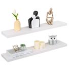 Prateleiras flutuantes Fun Memories 91 cm x 20 cm brancas Conjunto de 2