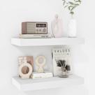 Prateleiras flutuantes Fun Memories Deep Rustic White, 40 cm, pacote com 2