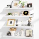 Prateleiras flutuantes Heimlove Picture Ledge Shelf 60 cm, conjunto de 4