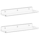 Prateleiras flutuantes Lifewit 15 cm de acrílico transparente, pacote com 2 unidades branca/preta