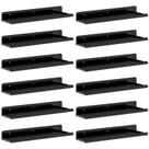 Prateleiras flutuantes Lifewit Black Acrylic 38,1 cm, pacote com 12 Prateleiras flutuantes Lifewit Black Acrylic 38,1 cm, pacote com 12
