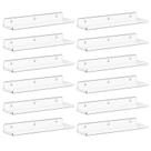 Prateleiras flutuantes Lifewit Clear Acrílico de 15 cm, pacote com 12 unidades, suporte