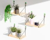 Prateleiras flutuantes QSQueen Rustic Wood, conjunto de 3 para decoração de casa