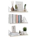 Prateleiras flutuantes Wallniture Minori, conjunto de 3 madeiras naturais