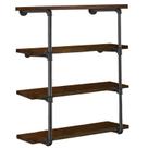 Prateleiras industriais para tubos de ferro HITOMEN de 4 camadas, 105 cm de altura e 30 cm
