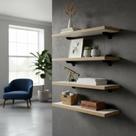 Prateleiras MDF Laminado 15mm REFORÇADO 3un c/ Suporte Tucano Decoração Prateleira Organizadora - Prateleiras MDF Laminado 15mm REFORÇADO 3un c/ Suporte Tucano Decoração Prateleira Organizadora -