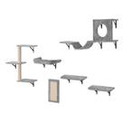 Prateleiras para gatos montadas na parede VEVOR com pranchas de salto e rede