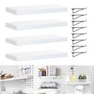 Prateleiras Pegboard HJW, pacote com 4 suportes e ganchos para garagem doméstica