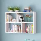 Pratileira cubo 70cm mdf versatil decorativa branco armario organizador prateleira nicho escritorio quanto sala cozinha