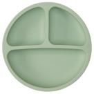 Pratinho De Comida Para Bebê Colorido Com Divisórias Ventosa Baby Buba Cor:Verde