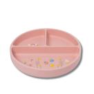 Pratinho de silicone com ventosa e divisória fadinha rosa - bup baby