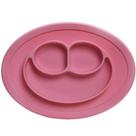Pratinho Prato Bebê Alimentação Divisória Silicone Rosa - Turminha Guará